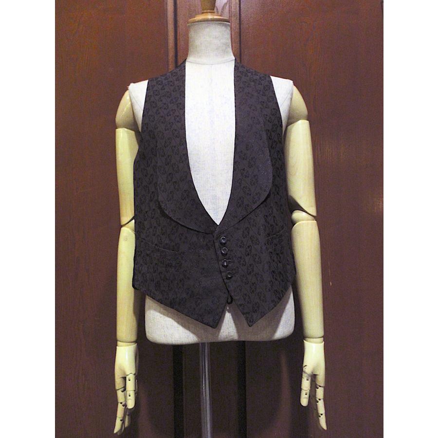 ビンテージ~20's○シンチバック付き刺繍柄スーツベスト○251010m4-m-vs