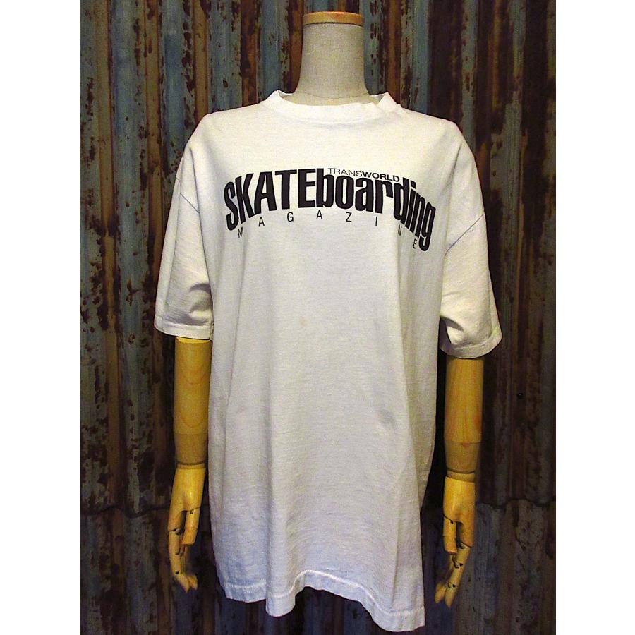 ビンテージ90's○TRANSWORLD SKATEboardingプリントTシャツ白size XL