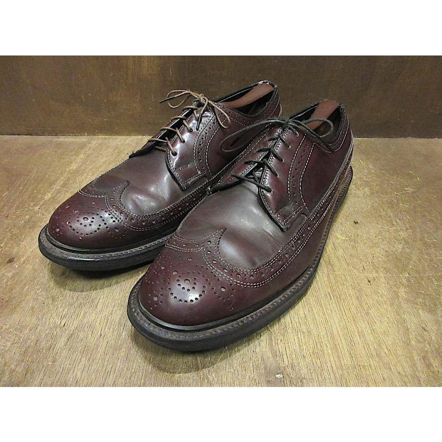 ビンテージ70's○FOWARD THRUSTレザーウイングチップシューズ赤茶size