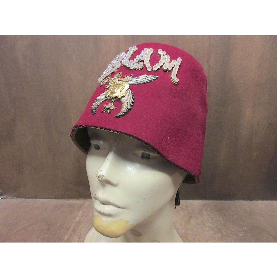 超レア！50s～秘密結社フリーメイソン32階級ハット帽子USAアンティーク古着 超レア！50s〜秘密結社フリーメイソン32階級ハット帽子USAアンティーク