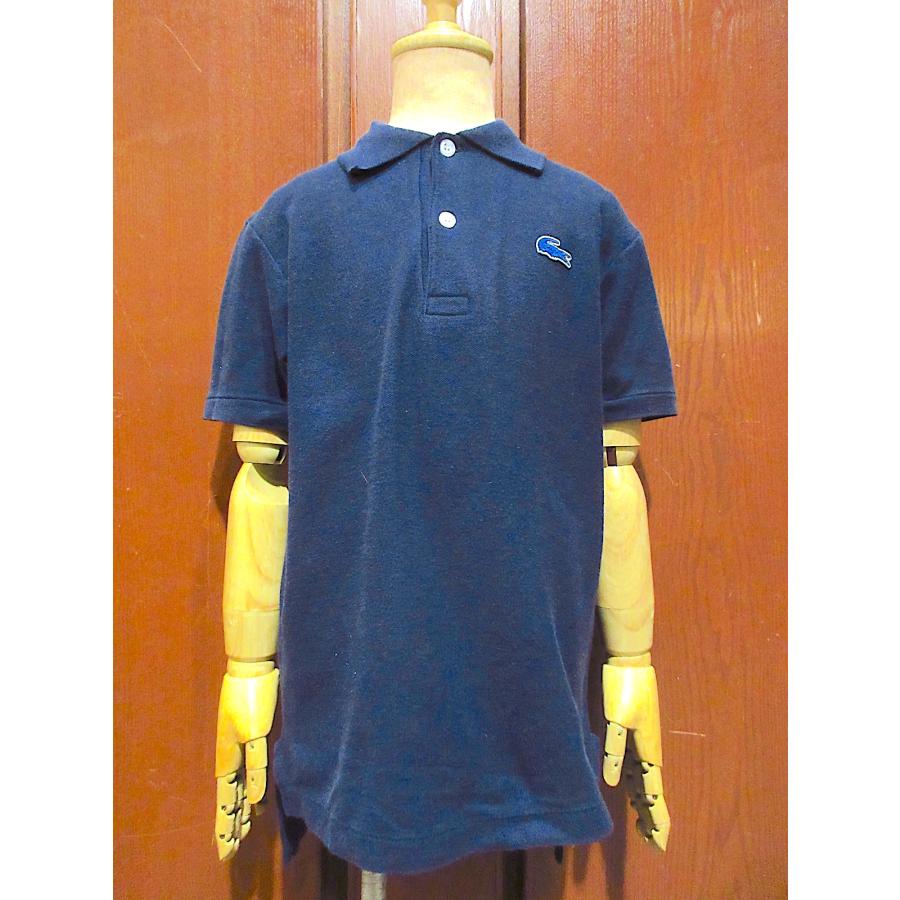 ビンテージ80's○IZOT LACOSTEキッズ半袖ポロシャツ紺size 12