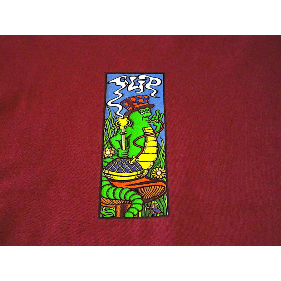 ビンテージ90's○FLIP Skateboardsプリント入りTシャツバーガンディ
