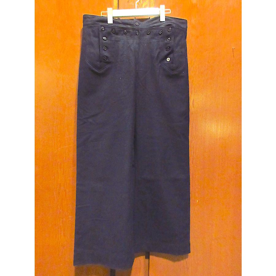 ビンテージ70's○U.S.NAVYウールセーラーパンツ紺実寸W94cm○251202m3