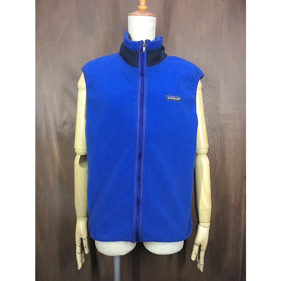 ビンテージ90's○Patagonia Flyerフリースベスト青size M○251202n1-m