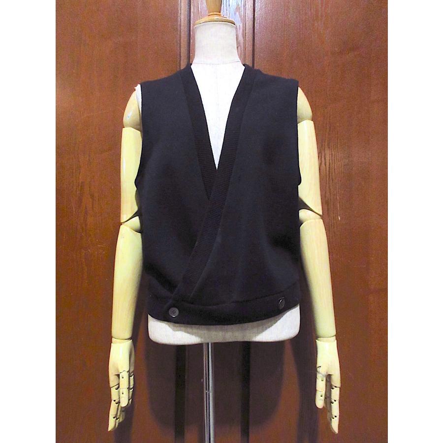 ビンテージ60's○PURITANダブルブレストニットベスト黒size M