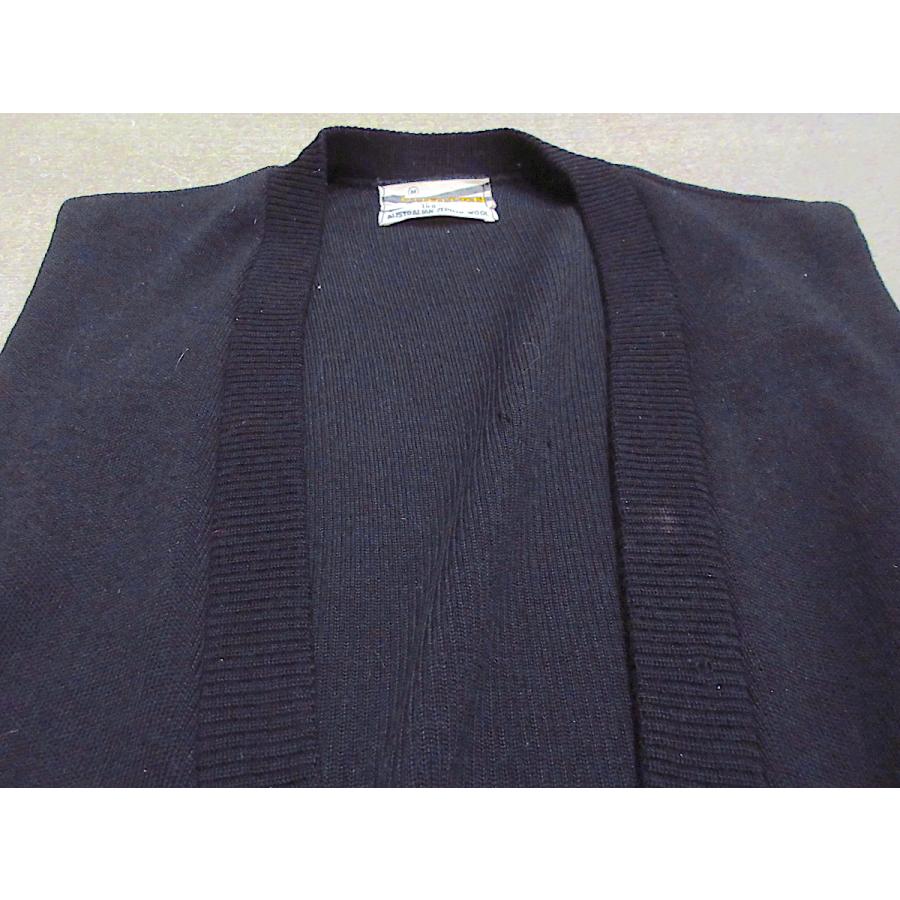 50s PURITAN ピューリタン 黒 ブラック ベスト ニットベスト ウール ビンテージ60's○PURITANダブルブレストニットベスト黒size M