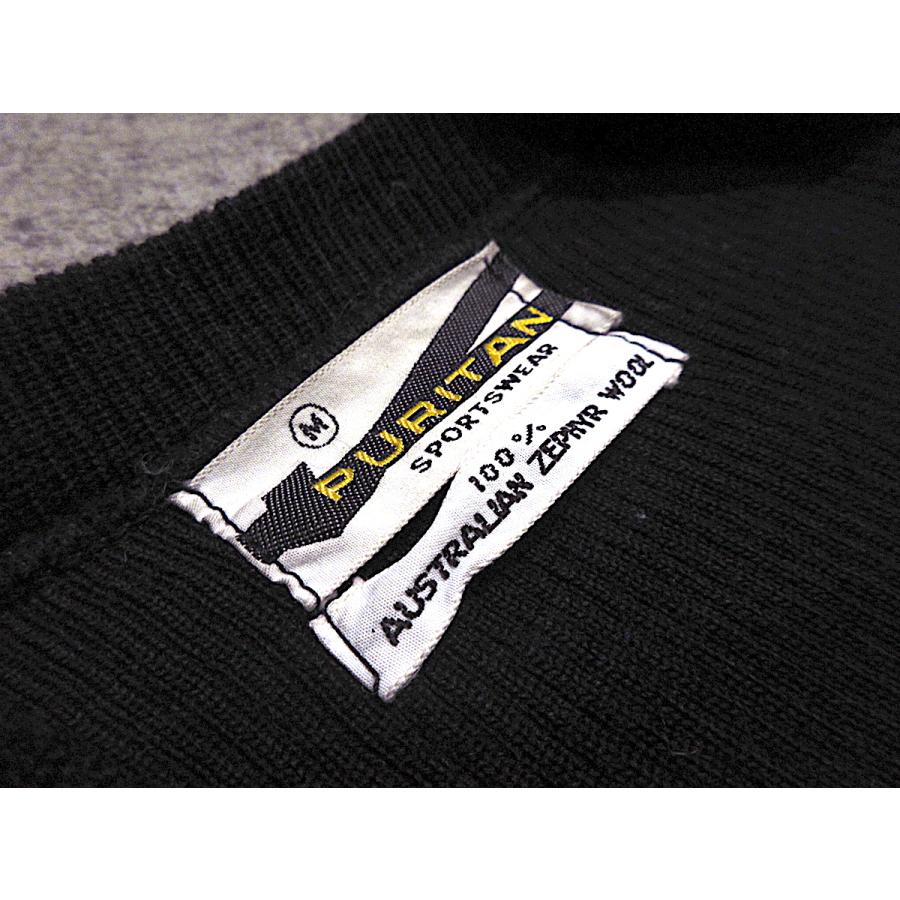 ビンテージ60's○PURITANダブルブレストニットベスト黒size M