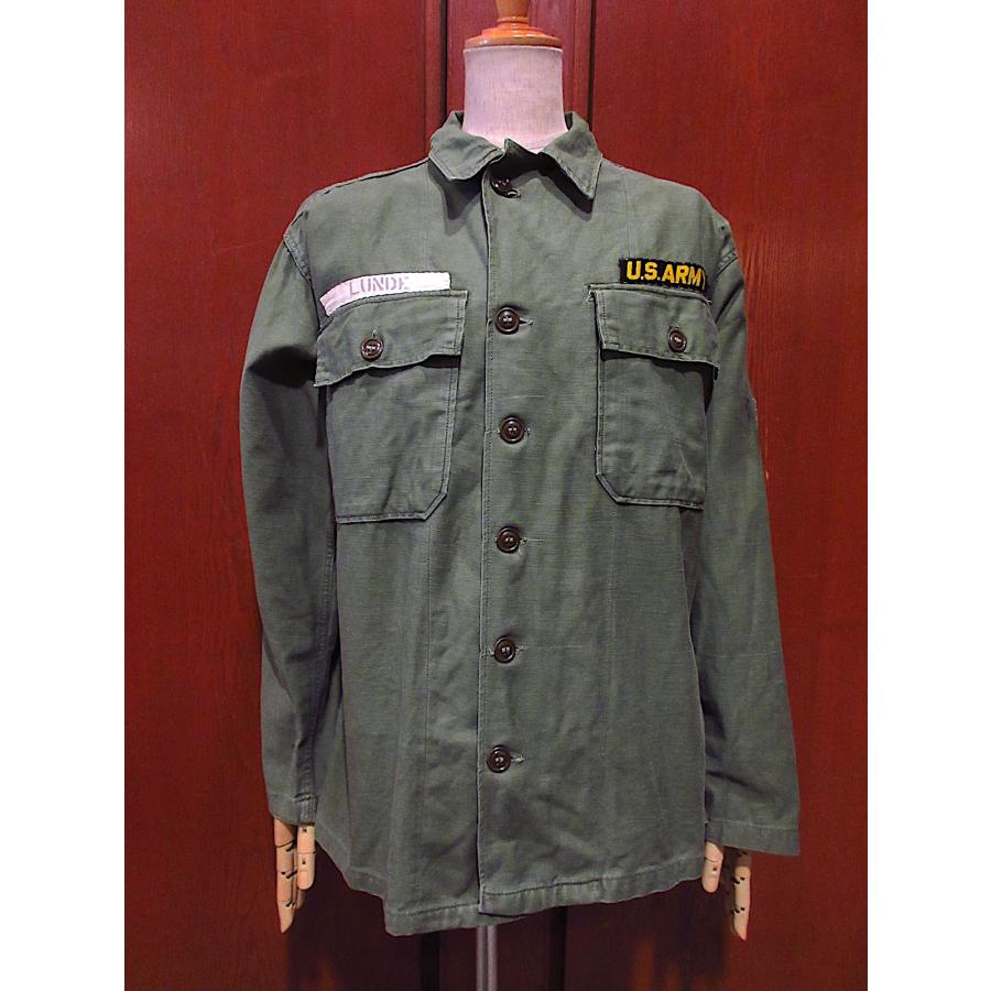 激レア 50s US.ARMY Cycle Zombies ミリタリー シャツ ビンテージ50's○U.S.ARMYコットンサテンユーティリティシャツsize S