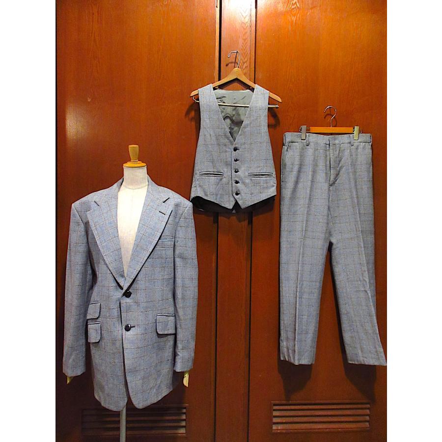 ビンテージ70's○TOWNE HOUSEチェック2Bスーツスリーピース○251211n8