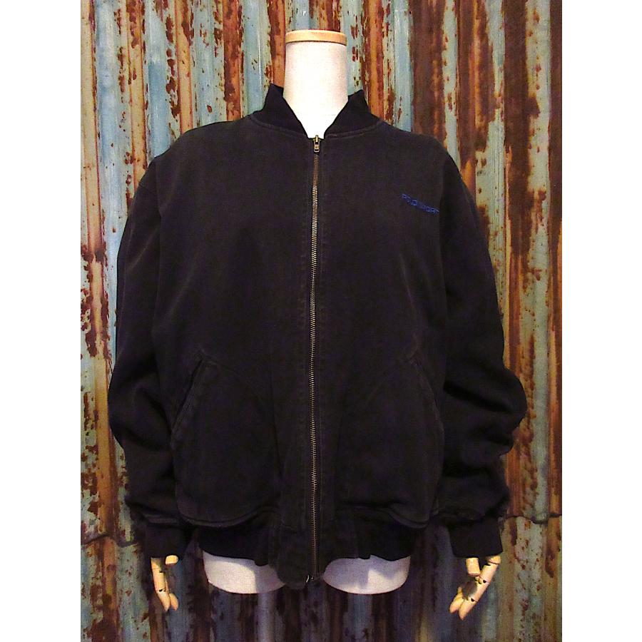 ビンテージ90's○Ralph Laurenパッチ付きジップアップジャケット黒size