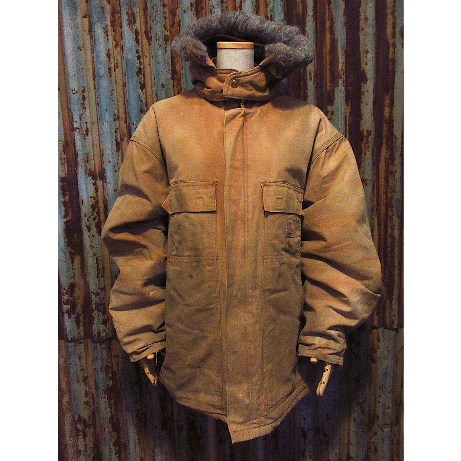 ビンテージ2000's○Carharttフード付きダックカバーオールsize 48