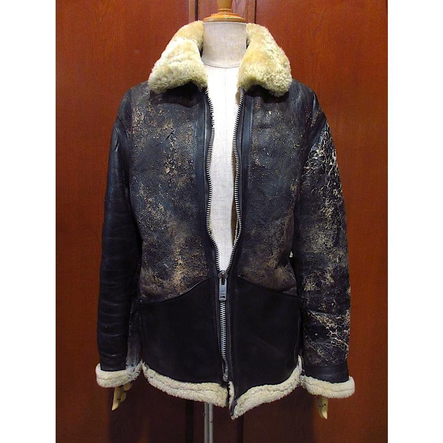 ビンテージ70's○フェイクファー切り返しレザージャケット○251218n2-m