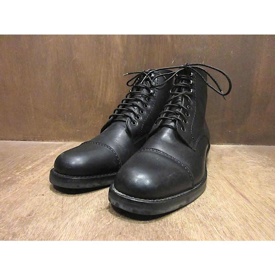 ビンテージ○COACHレディースキャップトゥレースアップブーツ黒size 5 