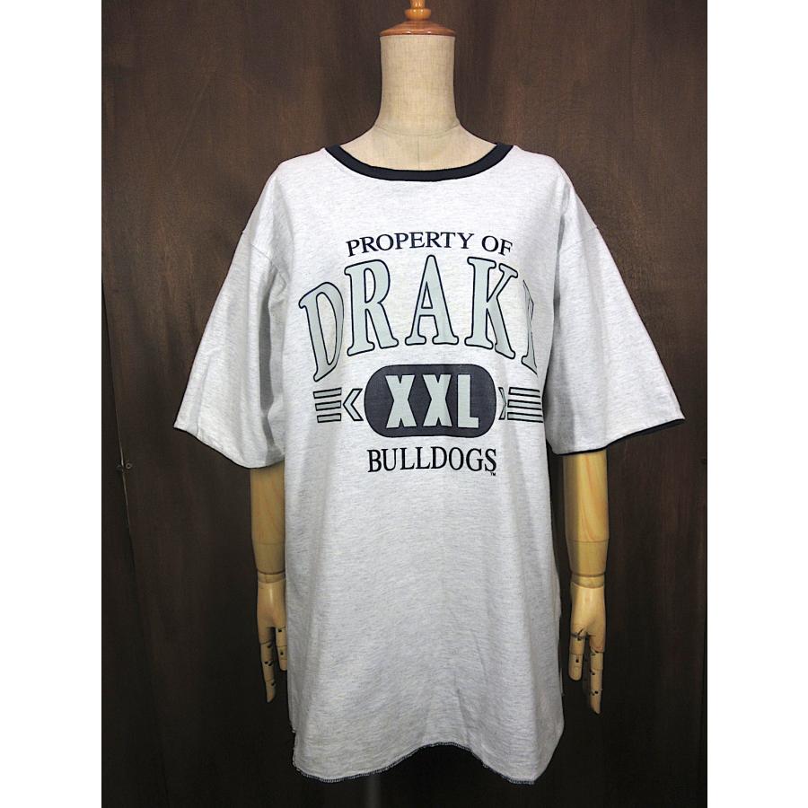 60s〜70s vintage ダブルフェイス Tシャツ　Russell 襤褸 ビンテージ80's90's○RUSSELLダブルフェイスPROPERTY OF DRAKEプリント