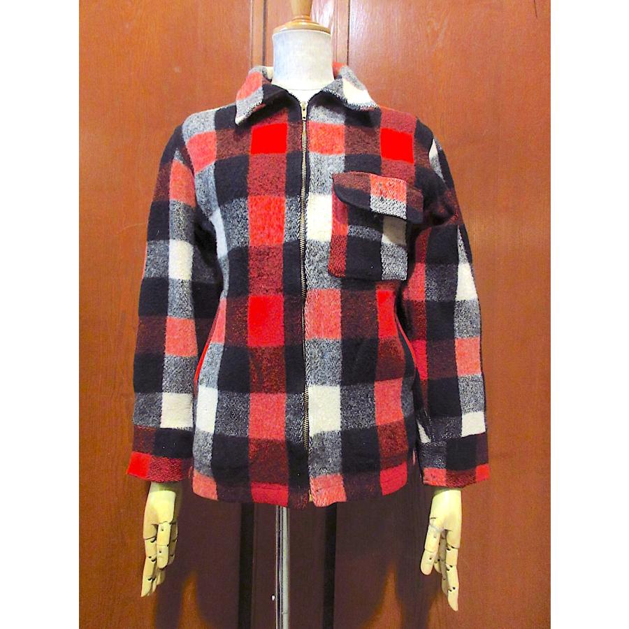 ビンテージ50's○Woolrichチェックウールスポーツジャケットsize 36