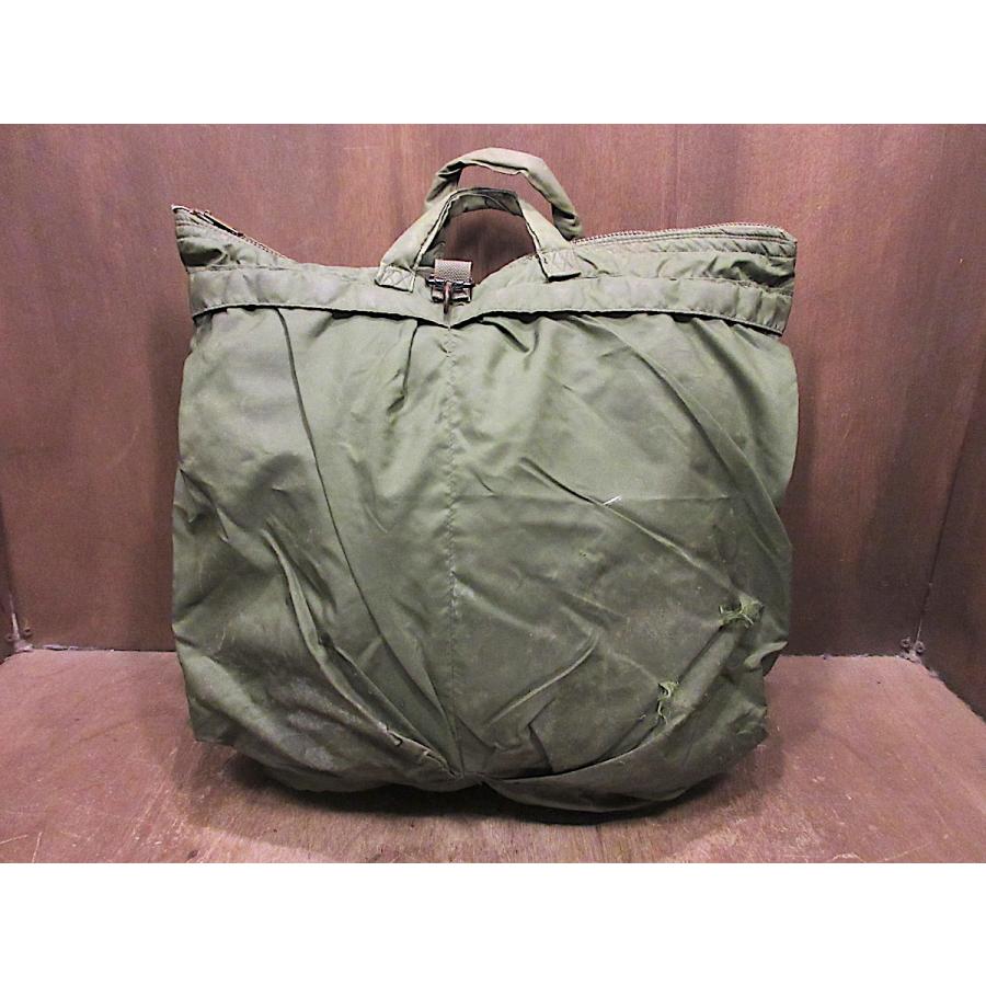 ビンテージ80's○ミリタリーナイロンヘルメットバッグオリーブグリーン
