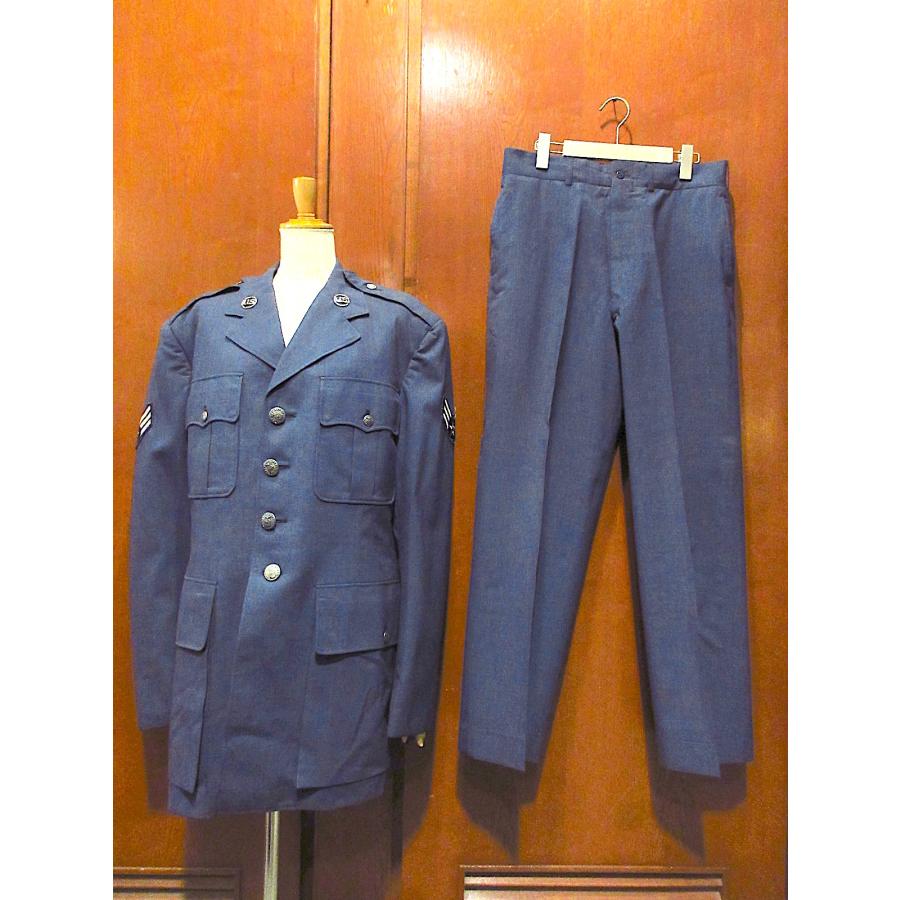 ビンテージ50's○USAFウールサージジャケット&パンツツーピース紺