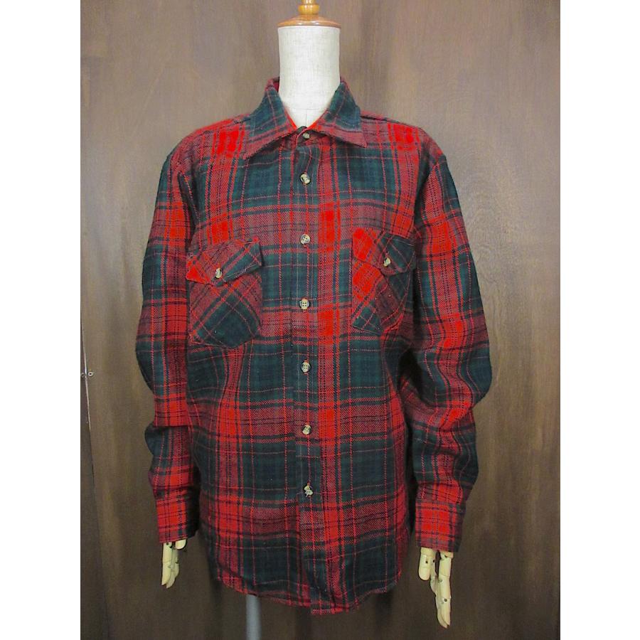 ビンテージ70's○Searsチェックウールシャツsize L○260123z1-m-lssh