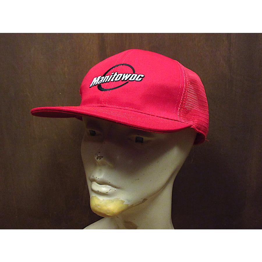 ビンテージ80's90's○DEADSTOCK Manitowoc刺繍入り6パネルスナップ