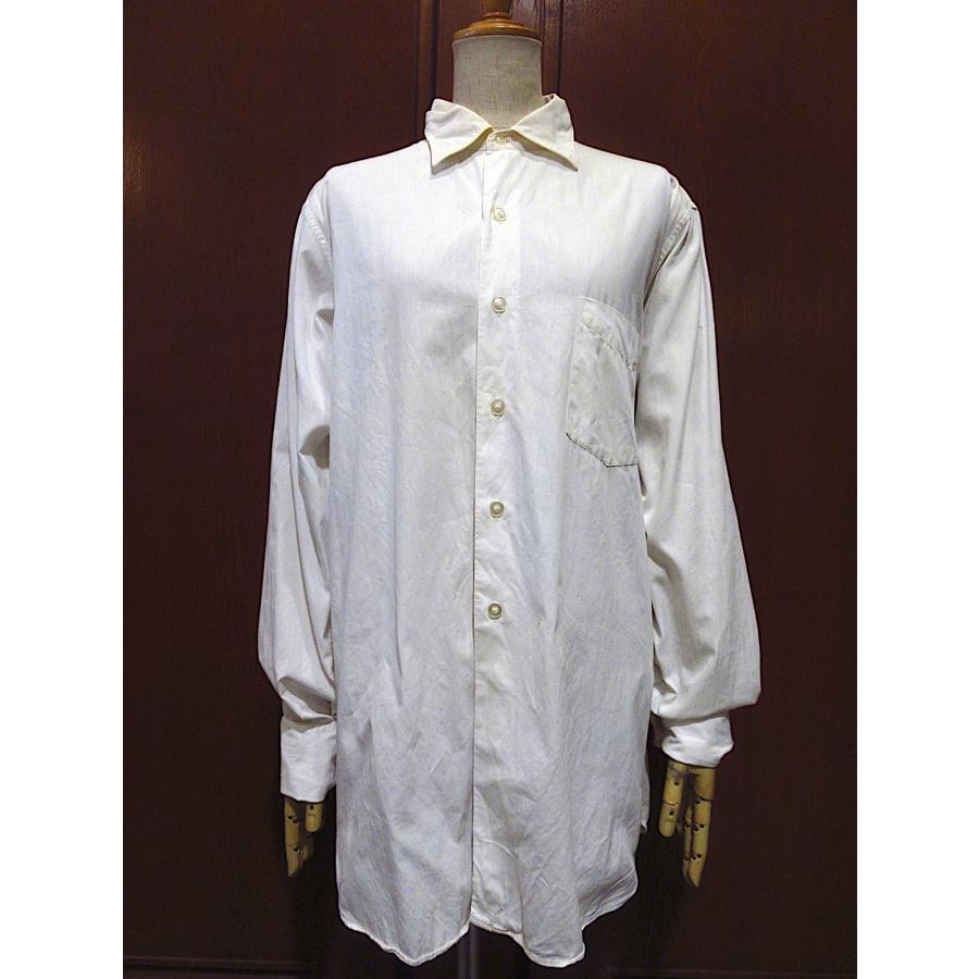 ビンテージ40's50's○ARROWマチ付きフレンチカフス長袖ドレスシャツ