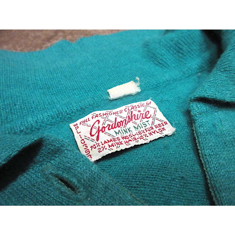 ビンテージ50's60's○Gordonshireレディース襟付きウールカーディガン