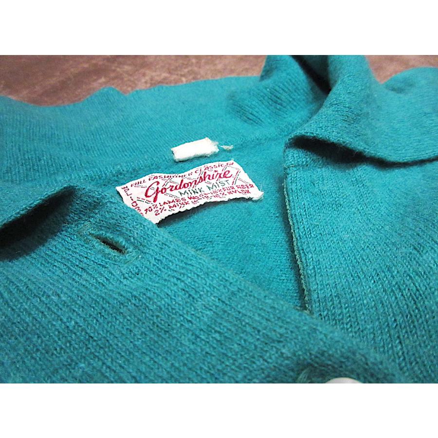 ビンテージ50's60's○Gordonshireレディース襟付きウールカーディガン