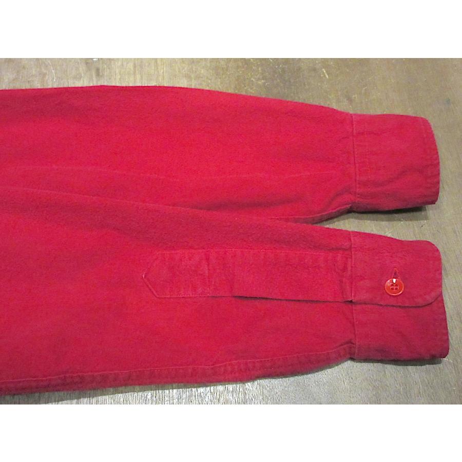 ビンテージ80's○L.L.Beanシャモアクロス長袖シャツ赤size 15 1/2
