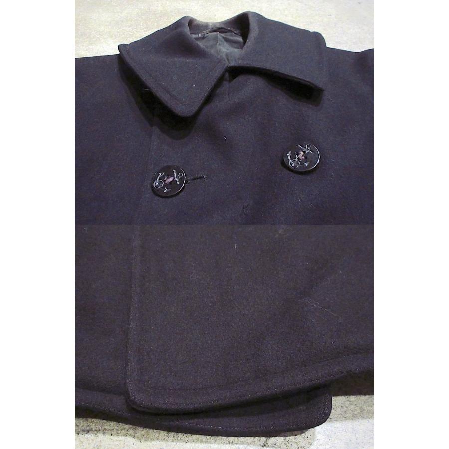 ビンテージ30's○U.S.NAVYウールピーコート紺○260207m4-m-ct