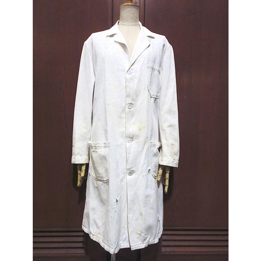 ビンテージ60's70's○FASHION SEAL UNIFORMSコットンショップコート白