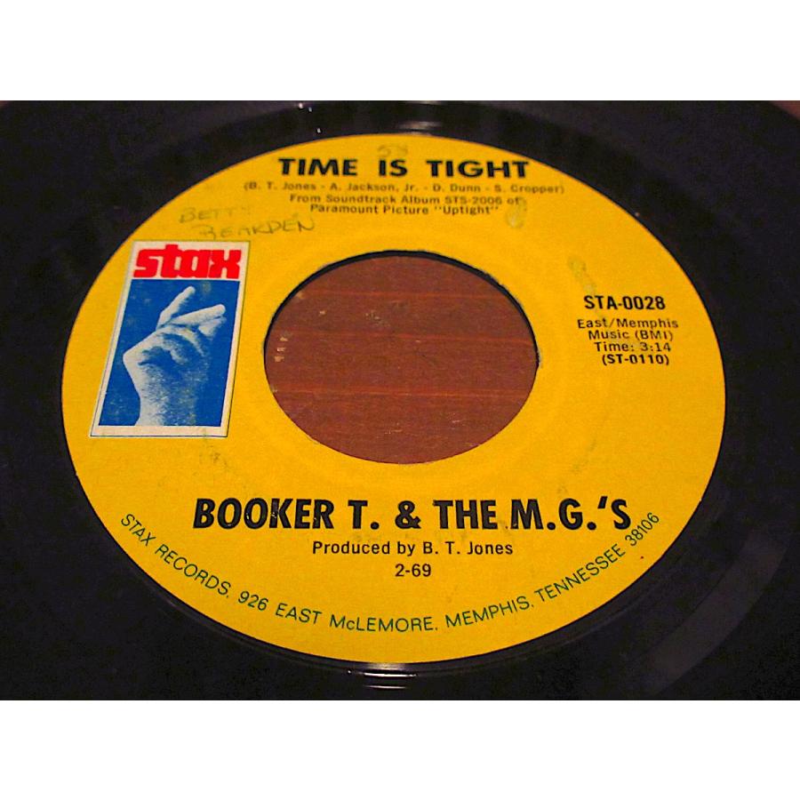BOOKER T. & THE M.G.'S○Time Is Tight / Johnny, I Love You Stax