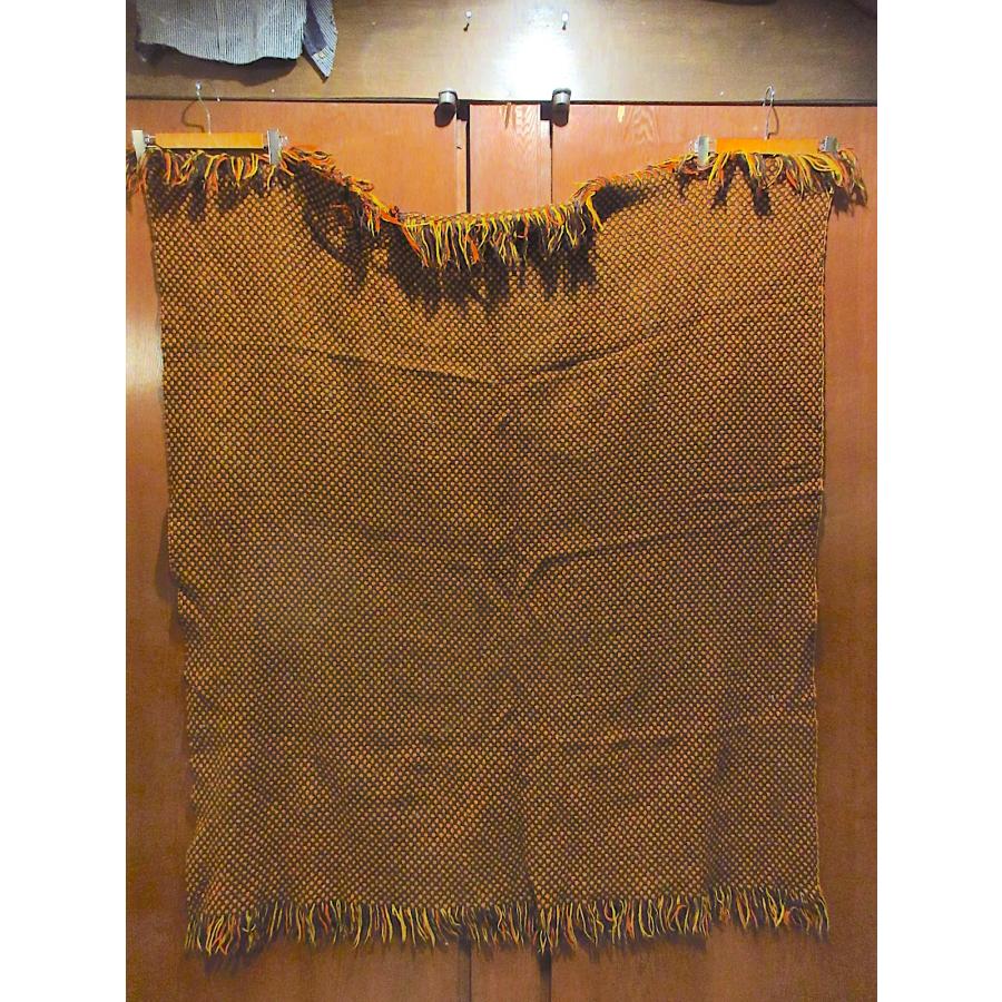 ビンテージ70's○PENDLETON水玉模様ウールブランケット約140cm×約127cm