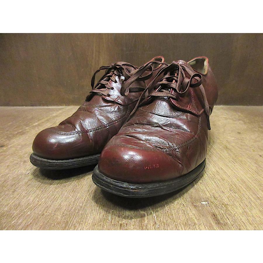 ビンテージ40's50's○レディースレザーシューズ茶size 4 1/2 D