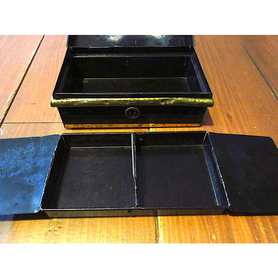 ビンテージ-40's○メタルボックス○260711j8-bxs小物入れ1940s