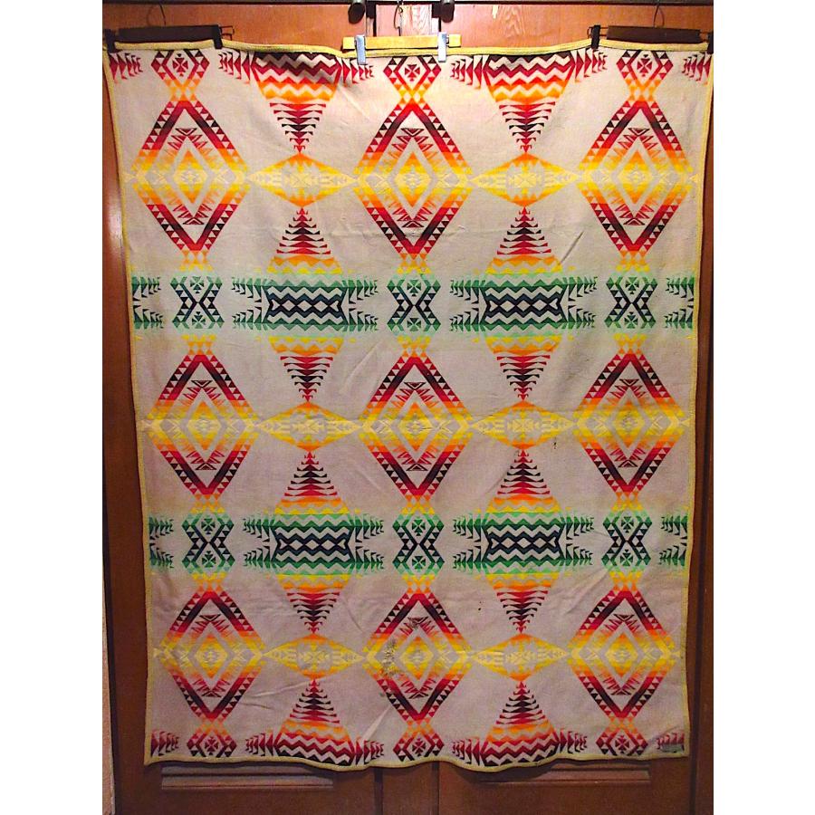 ビンテージ20's○PENDLETONネイティブ柄ウールブランケット約190cm×約