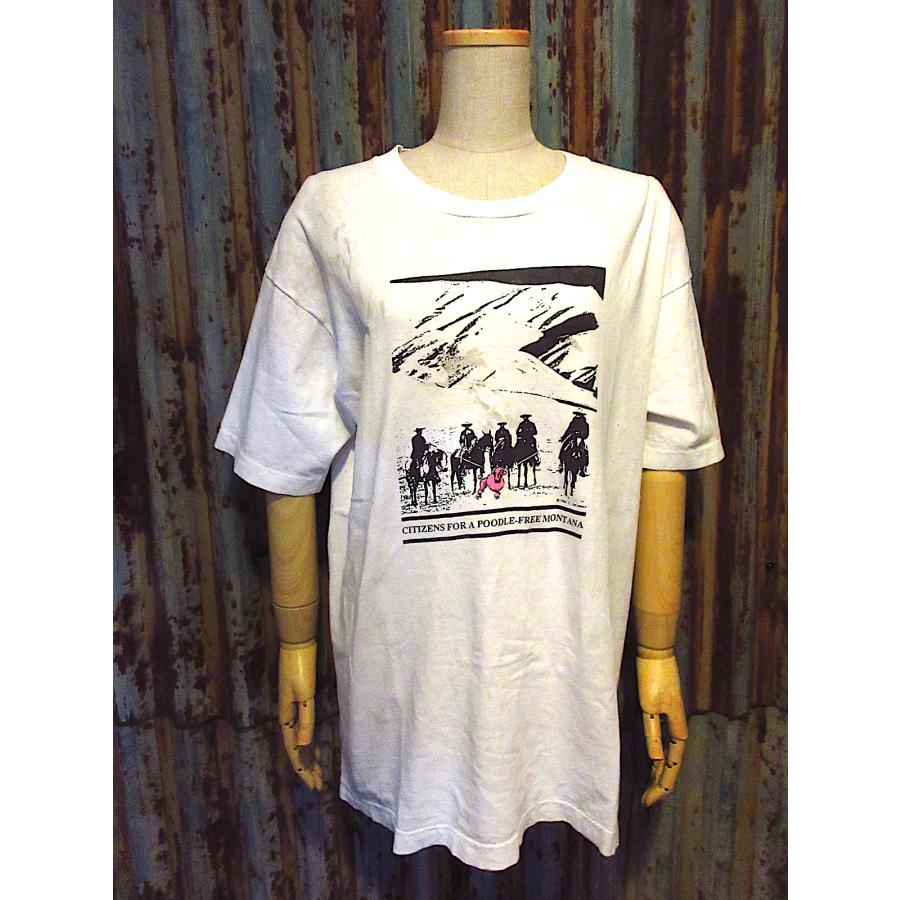 ビンテージ80's○CITIZENS FOR A POODLE-FREE MONTANAプリントTシャツ