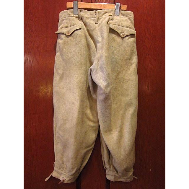 ビンテージ30's☆ボタンフライウールニッカーボッカーズベージュW72cm