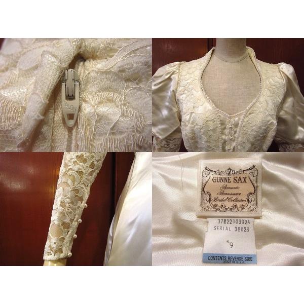 ビンテージ70's☆GUNNE SAXレース×サテンウェディングドレス9