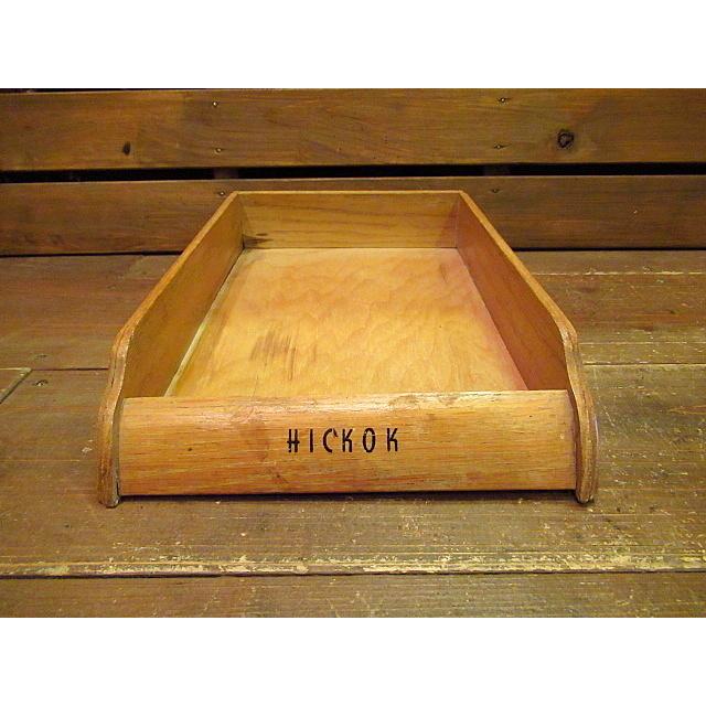 ビンテージ☆HICKOK ウッドディスプレイケース☆雑貨木箱インテリア
