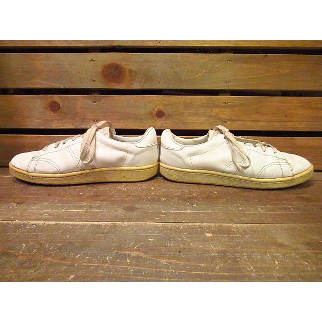 デザイン◎ 80s~90s  Japan Vintage Shoes ビンテージ80's☆STAR TREDS レザーテニスシューズ白☆70's90's