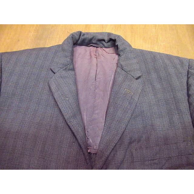 ビンテージ50's☆PENNEY'Sチェックウール3Bテーラードジャケット☆40