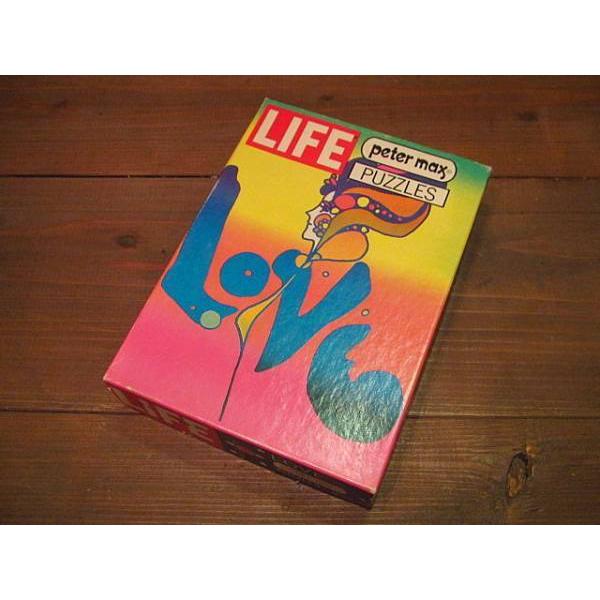 ビンテージ70's☆Peter Max LIFEパズルLOVE☆ピーターマックスヒッピー