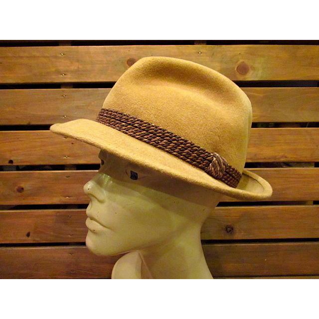 ビンテージ70's☆MALLORY by STETSON フェドラハット☆60's80's