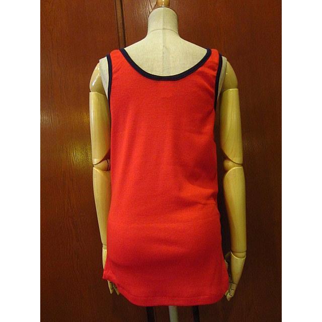 ビンテージ☆DEADSTOCK THE SPORTABLEタンクトップ赤×紺sizeM☆デッド