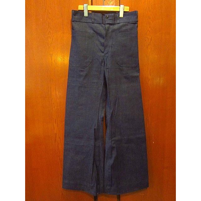 ビンテージ60's☆DEADSTOCK U.S.NAVYデニムセーラーパンツW76cm☆1960s