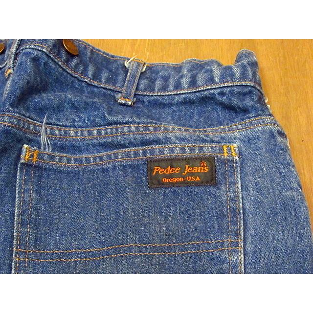Pedee Jeans サスペンダーボタン付きデニムペインターパンツ W82cm 