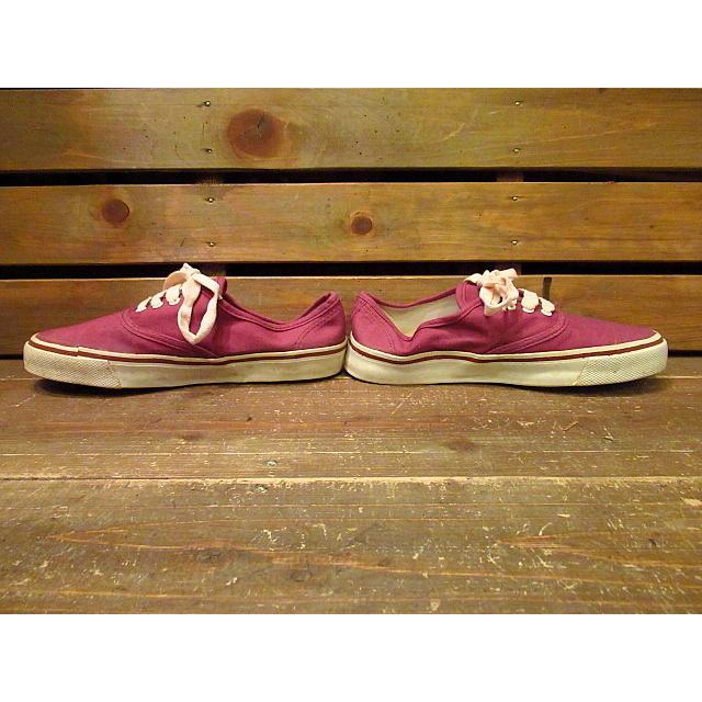 ビンテージ70's80's☆DAEDSTOCK キャンバススニーカー小豆色 Size 4