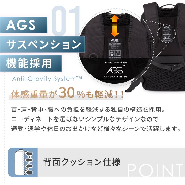NASA リュック バックパック 紺 ネイビー AGS 無重力 ビジネスバッグ 