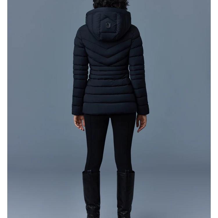 Mackage - マッカージュ ダウン MACKAGE レディース ダウンジャケット コート PATSY-NF パッシー ミドル丈 フード付き 撥水 ストレッチ 黒 ブラック ブラック マッカージュ ダウン レディース 撥水 ストレッチダウン MACKAGE