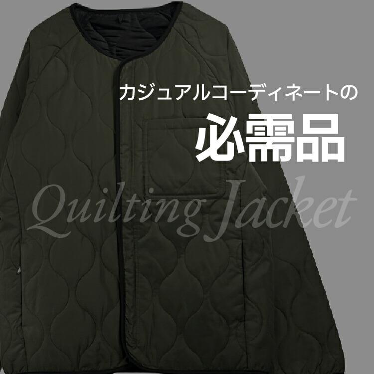 ブラック Mサイズ キルティングコート 中綿ジャケット ブルゾン メンズ