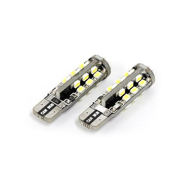 T10 LED SMD 30連 12V キャンセラー内蔵 ウェッジ球 シングル ホワイト 2個セット｜cpfyell｜02